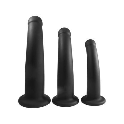 Nasstoys Trio Deluxe Curved Training Kit – Silicone Dildos – Black