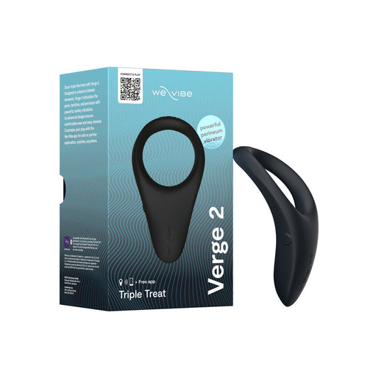 We-Vibe Verge 2 Vibrating Cockring with Triple Stimulation - Black