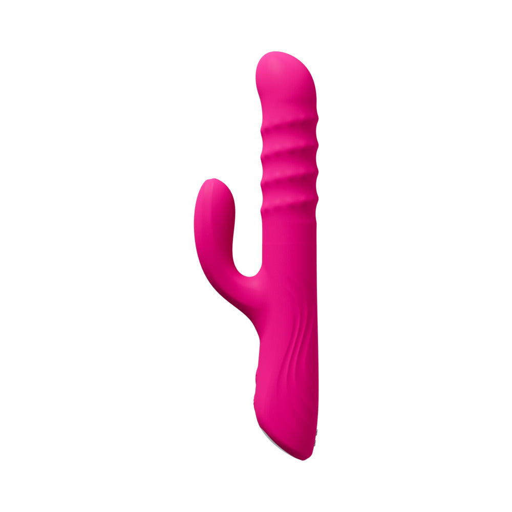 Lovense Velvo Rotating Beaded G-Spot & Clit Rabbit Vibrator – Hot Pink