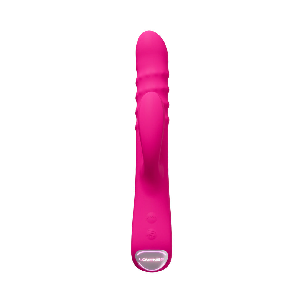 Lovense Velvo Rotating Beaded G-Spot & Clit Rabbit Vibrator – Hot Pink