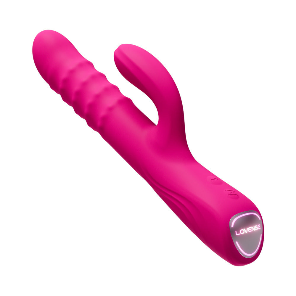 Lovense Velvo Rotating Beaded G-Spot & Clit Rabbit Vibrator – Hot Pink