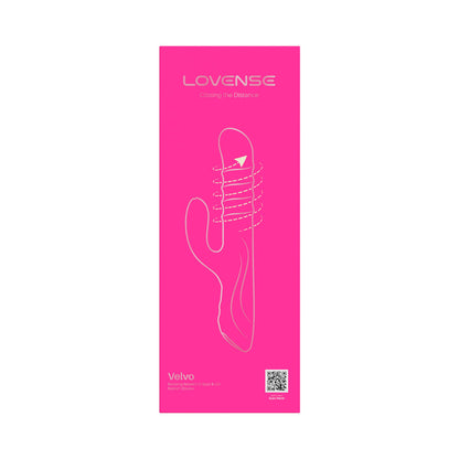 Lovense Velvo Rotating Beaded G-Spot & Clit Rabbit Vibrator – Hot Pink