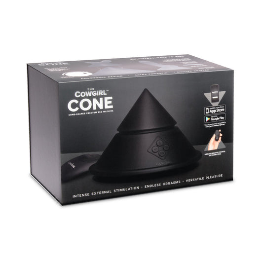 The Cowgirl Cone Portable External Stimulator with Remote Control – Black
