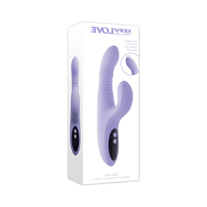 Evolved Pep Talk Rechargeable Thrusting and Vibrating Toy – Light Purple