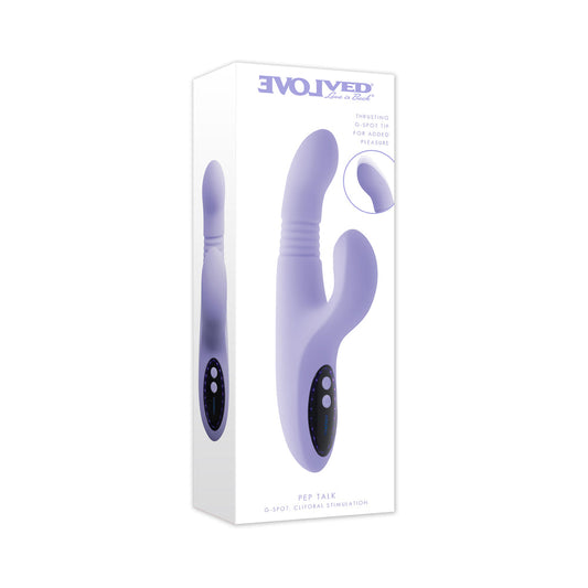 Evolved Pep Talk Rechargeable Thrusting and Vibrating Toy – Light Purple