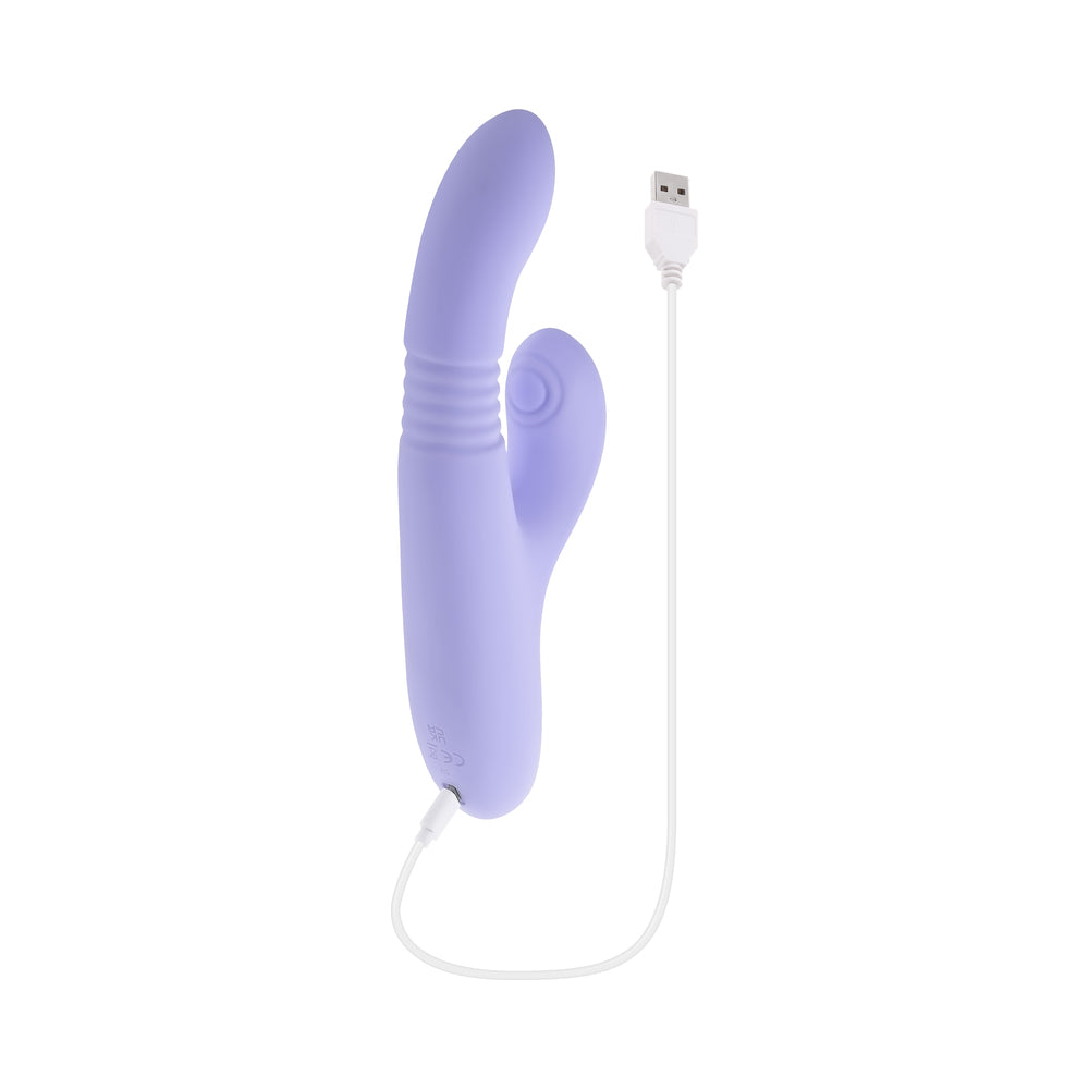 Evolved Pep Talk Rechargeable Thrusting and Vibrating Toy – Light Purple