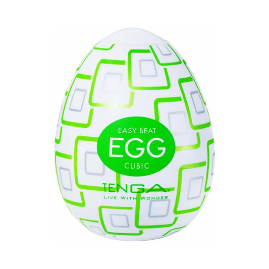 Tenga Egg Cubic - Stroker with Bold Cubic Edges - White