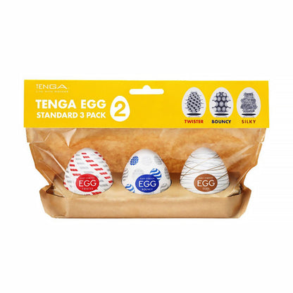 Tenga Egg Standard 3-Pack II - White Male Masturbators