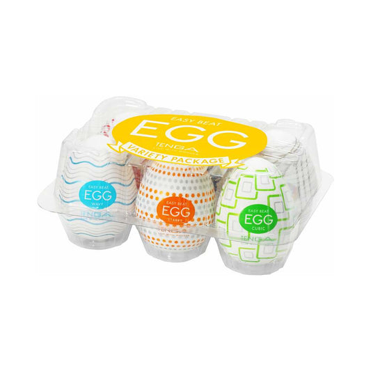 Tenga EGG Variety Pack Standard – Stretchable Pleasure Eggs – White