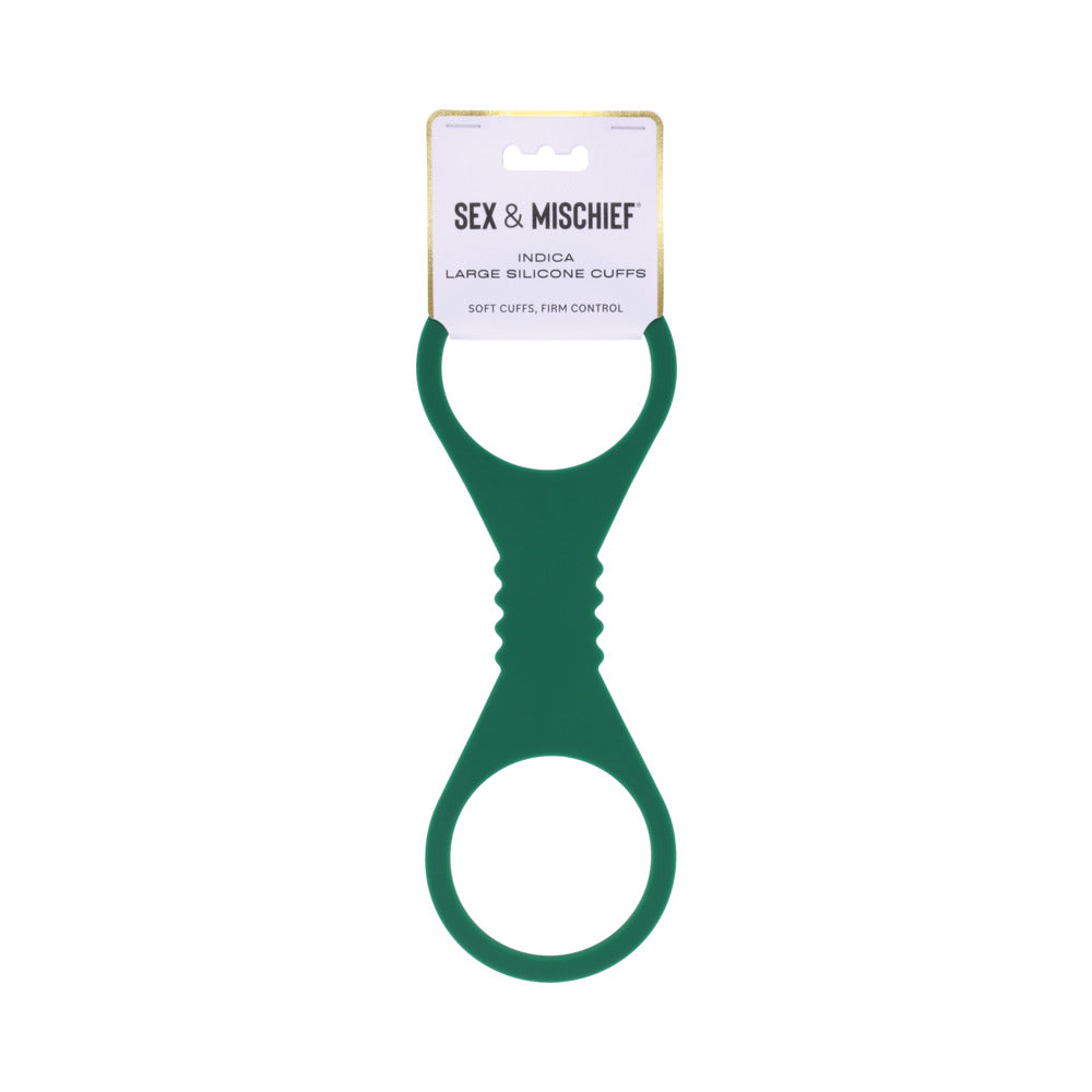 Sportsheets Indica Large Silicone Cuffs – Emerald Green