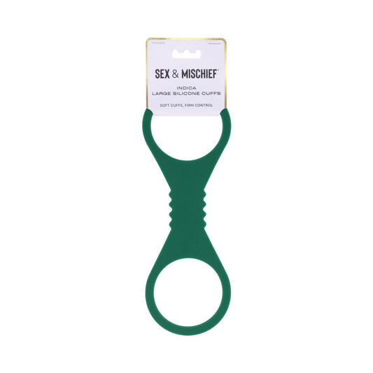 Sportsheets Indica Large Silicone Cuffs – Emerald Green