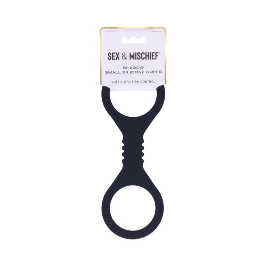 Sportsheets Shadow Small Silicone Cuffs – Black – Stretch-to-Fit Restraint