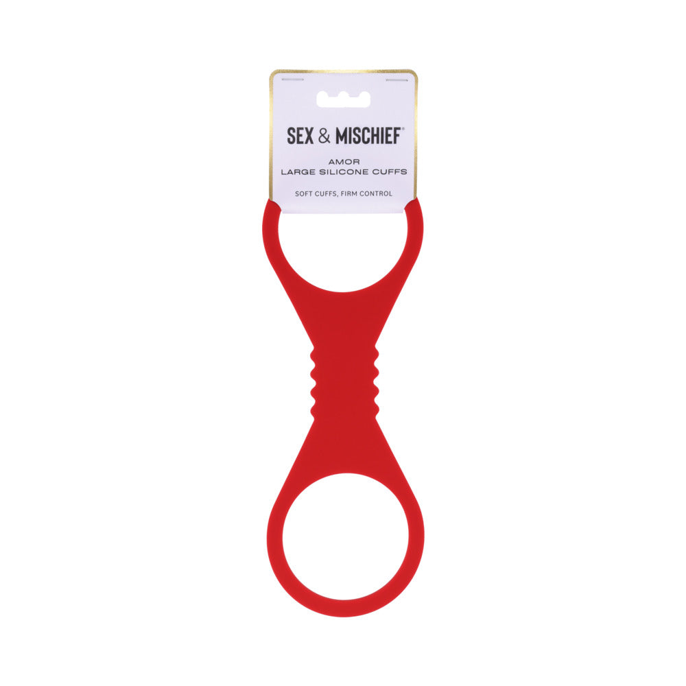 Sportsheets Amor Large Silicone Cuffs – Red