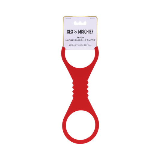 Sportsheets Amor Large Silicone Cuffs – Red