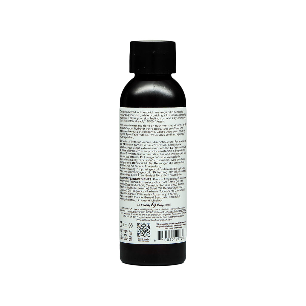 Earthly Body Isle of You Hemp Seed CBD Relaxing Massage and Body Oil - 2 oz