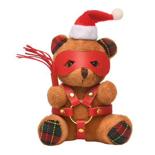 Master Series Holiday Bondage Bear Keychain – Brown with Kink Accessories
