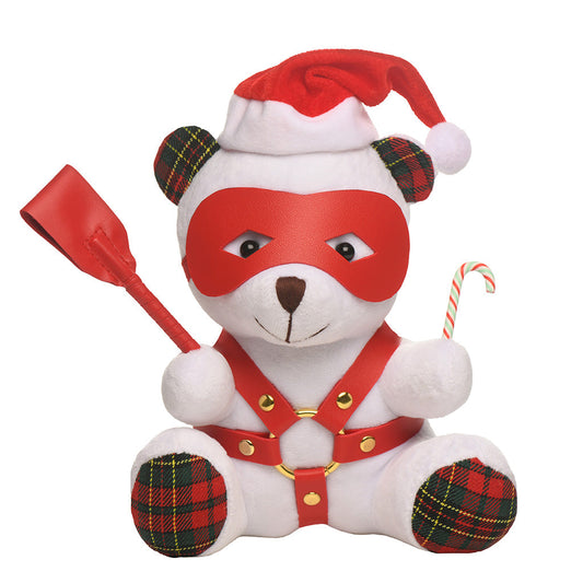 Master Series Holiday Bondage Bear - Plush Toy with Kinky Accessories - White
