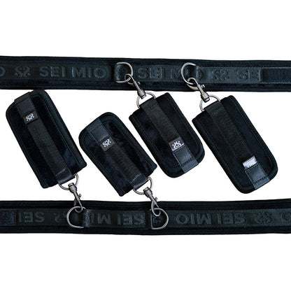 SEI MIO Pretty Thighed Up Luxurious Thigh, Wrist and Ankle Restraint - Black