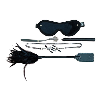 SEI MIO Fetish Feels Sensuous 5-Piece Sensation Kinky Kit – Black
