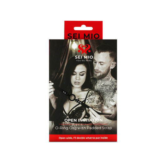 SEI MIO Open Invitation Sturdy O-Ring Gag – Black