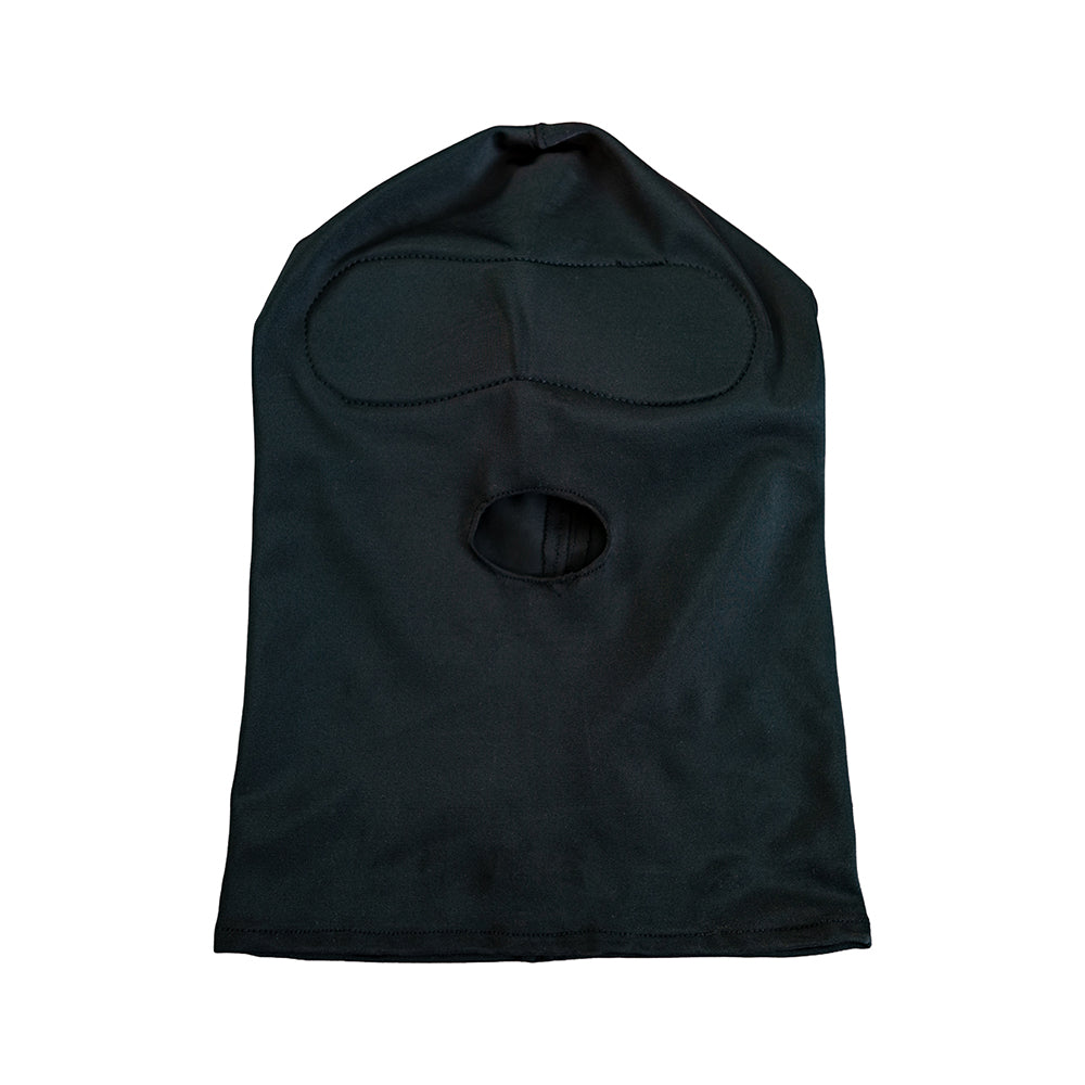 SEI MIO Hoodwinked and Kinked Deprivation Hood – Black with Blackout Panel