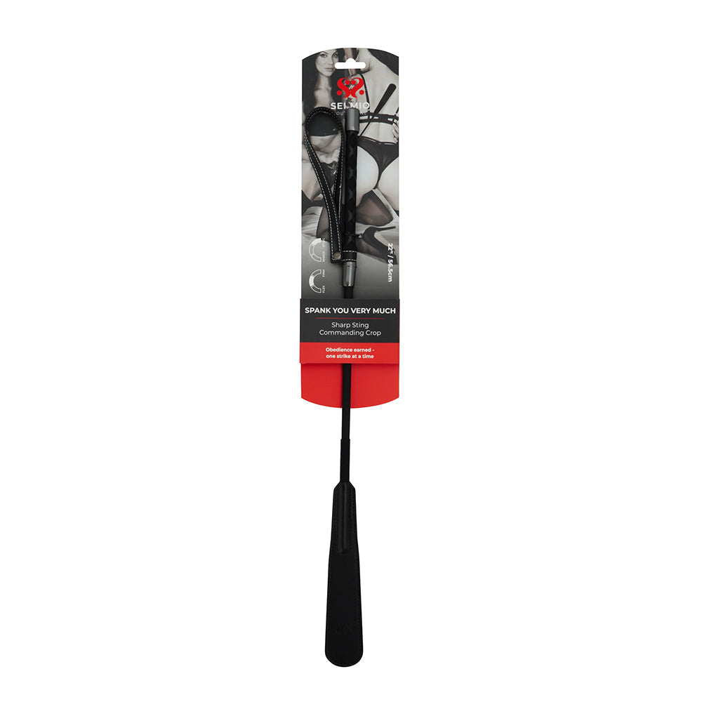 SEI MIO Spank You Very Much Sharp Sting Crop – Black