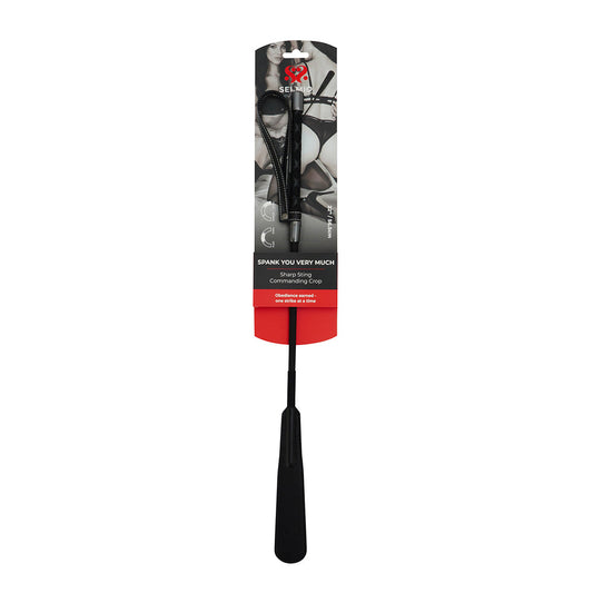 SEI MIO Spank You Very Much Sharp Sting Crop – Black