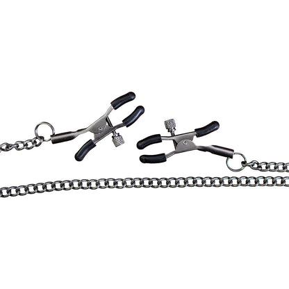 SEI MIO Nip and Tug Adjustable Nipple Clamp Chain – Black