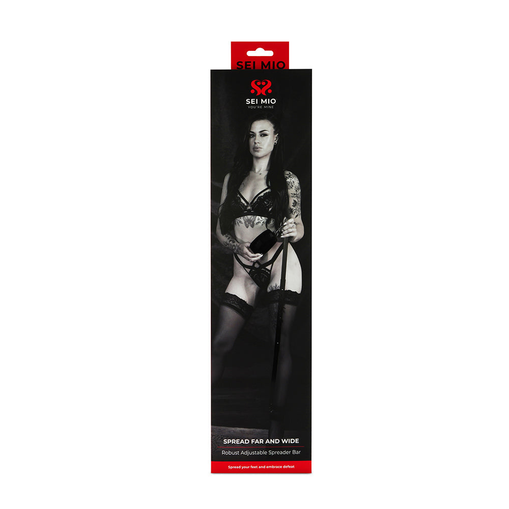 SEI MIO Adjustable Spreader Bar with Cuffs – Black
