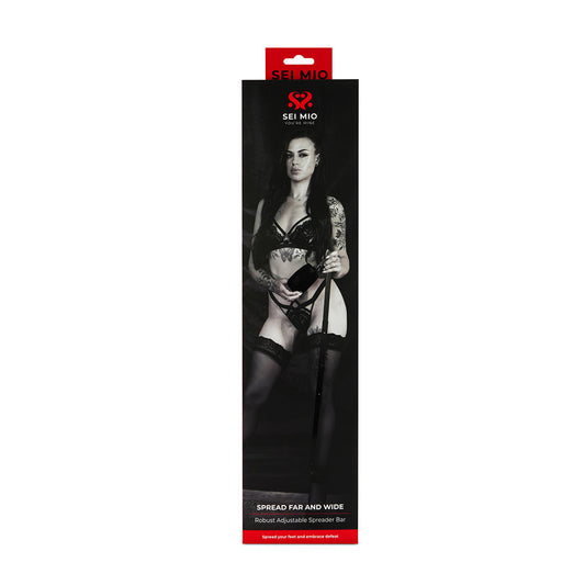 SEI MIO Adjustable Spreader Bar with Cuffs – Black