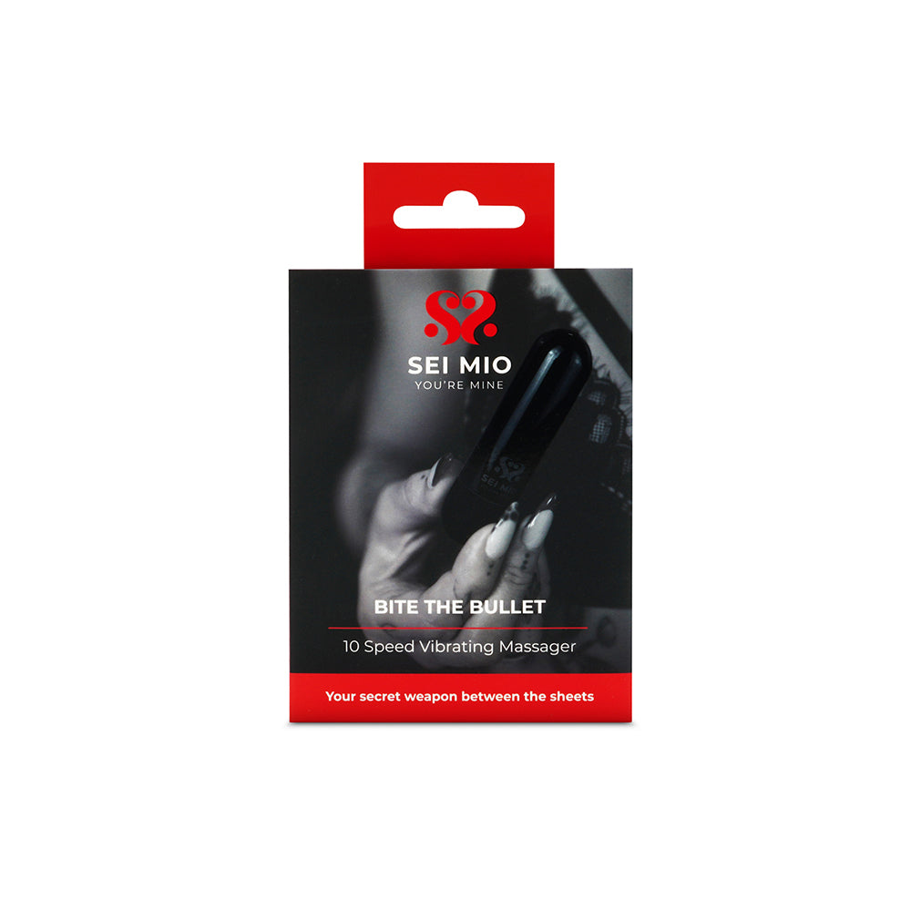 SEI MIO Bite The Bullet Multi-Speed Vibrating Massager – Black