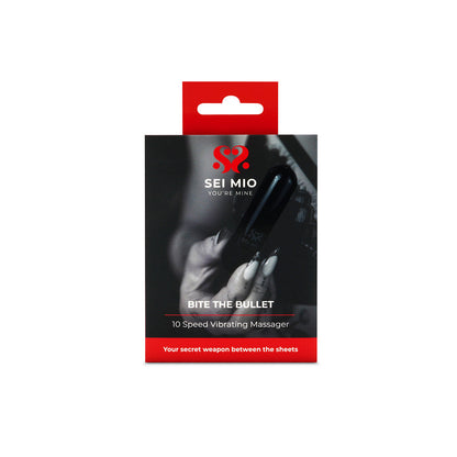 SEI MIO Bite The Bullet Multi-Speed Vibrating Massager – Black
