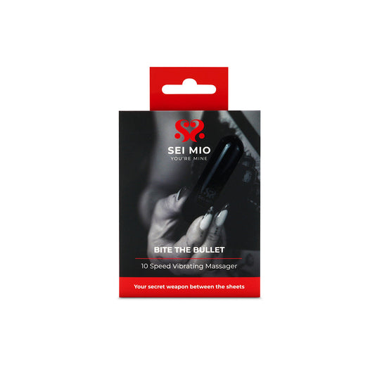 SEI MIO Bite The Bullet Multi-Speed Vibrating Massager – Black