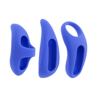 Evolved Take Your Pick Bullet Set – Blue, 3 Interchangeable Silicone Sleeves