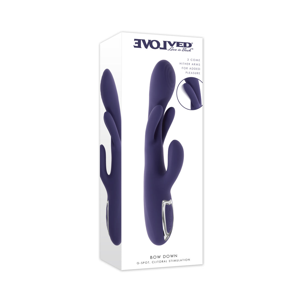 Evolved Bow Down Vibrator – Purple – Dual Arm with Multiple Speeds