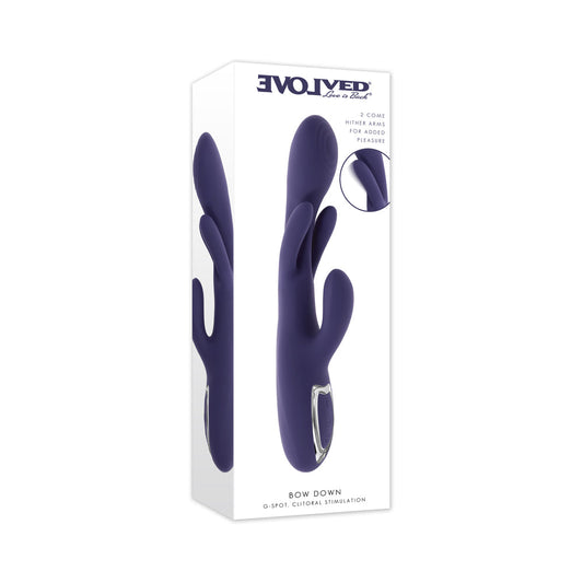 Evolved Bow Down Vibrator – Purple – Dual Arm with Multiple Speeds