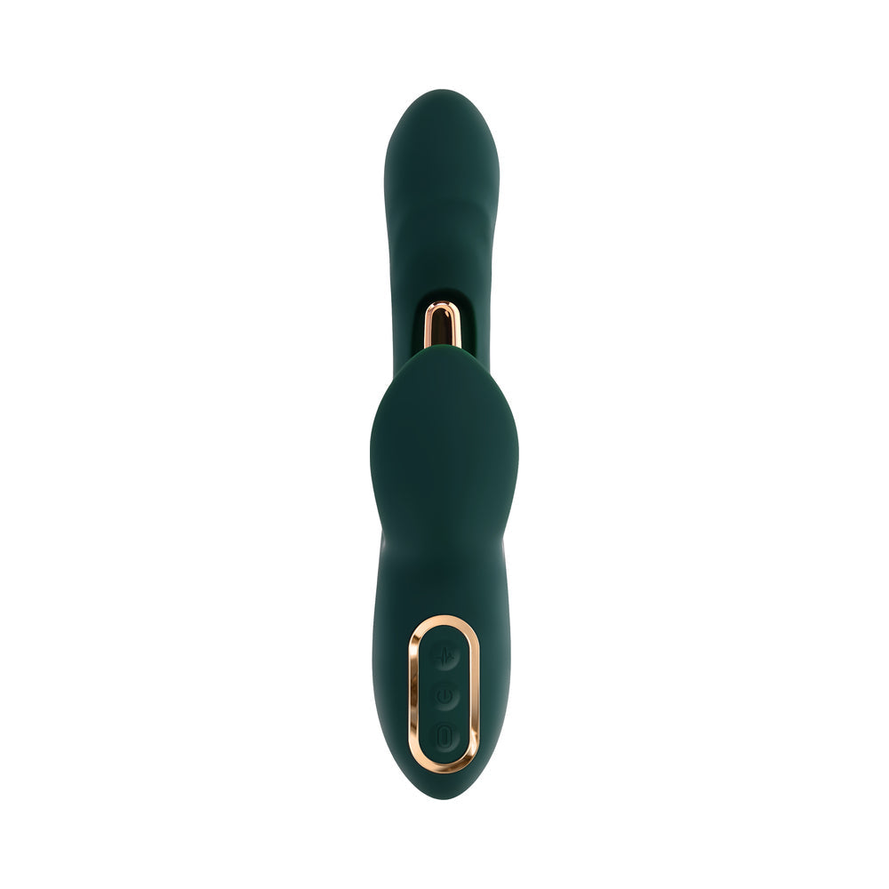 Evolved Heart Of Gold Green Vibrating Toy with Tapping Function