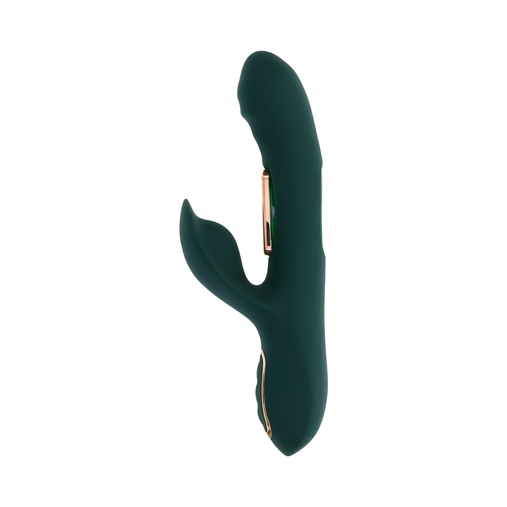 Evolved Heart Of Gold Green Vibrating Toy with Tapping Function