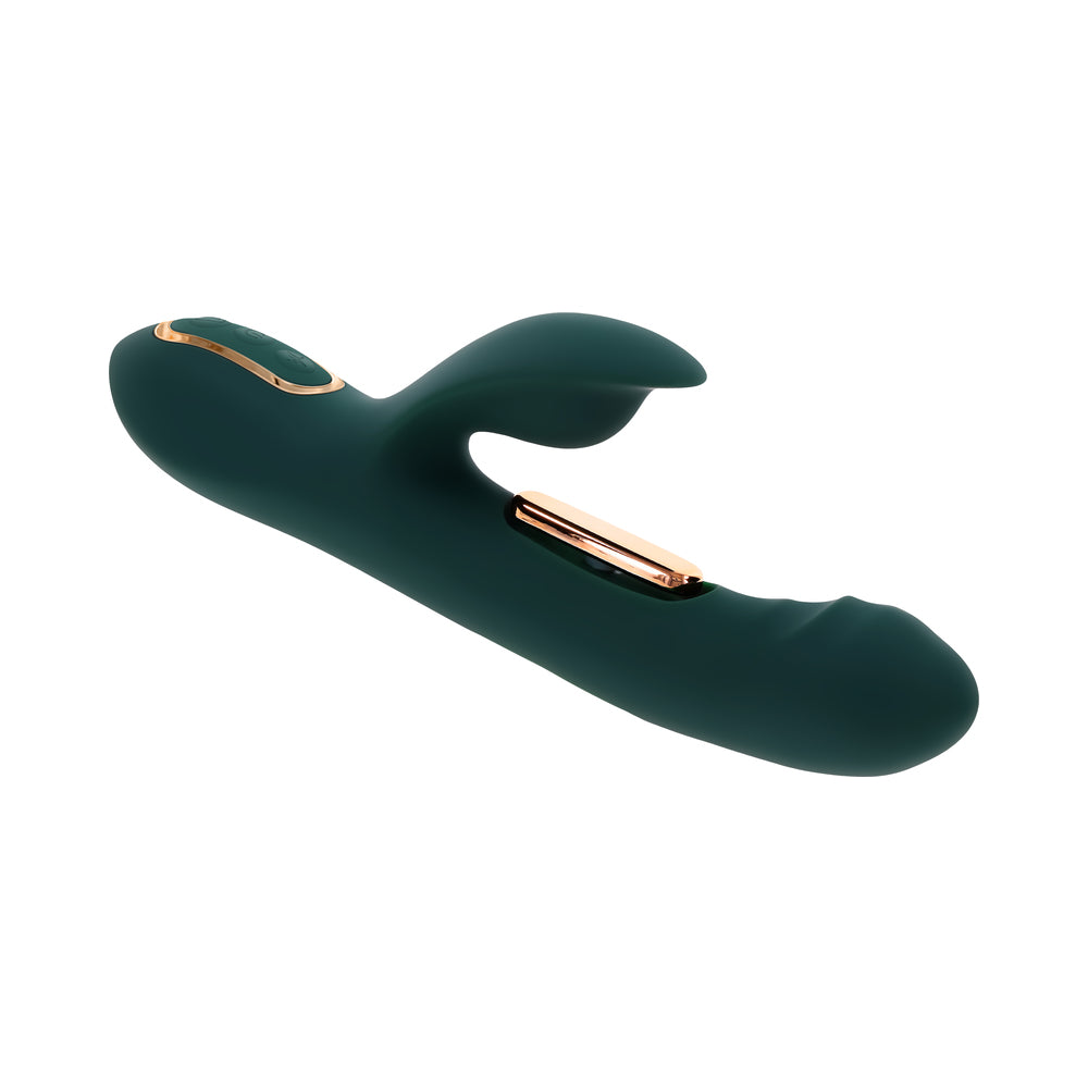 Evolved Heart Of Gold Green Vibrating Toy with Tapping Function