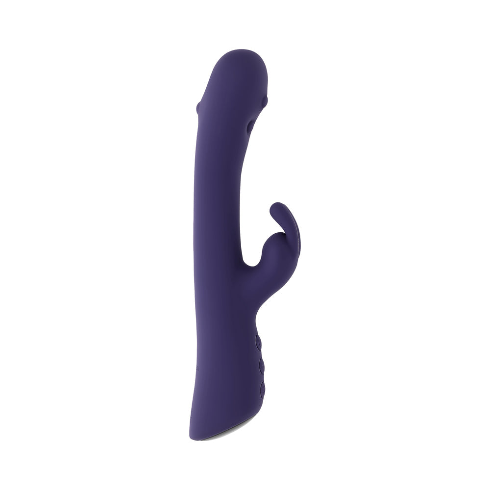 Evolved Poppin Good Time Dual-Sided Vibrator with Tapping and Vibration – Purple