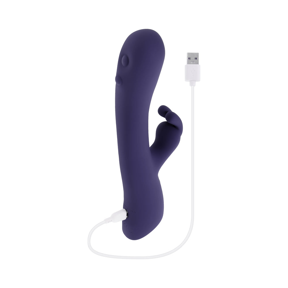 Evolved Poppin Good Time Dual-Sided Vibrator with Tapping and Vibration – Purple