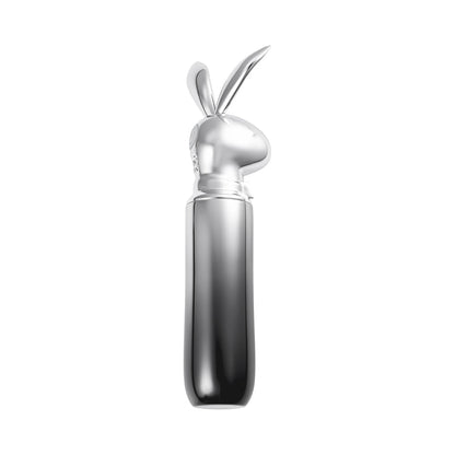 Playboy Bunny On The Go 2 AM Vibrator - 10-Speed, Waterproof, Hematite/Chrome