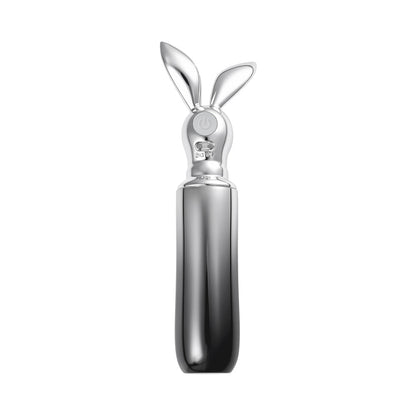 Playboy Bunny On The Go 2 AM Vibrator - 10-Speed, Waterproof, Hematite/Chrome