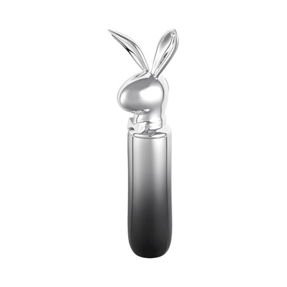 Playboy Bunny On The Go 2 AM Vibrator - 10-Speed, Waterproof, Hematite/Chrome