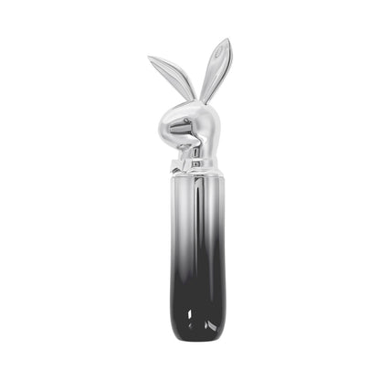 Playboy Bunny On The Go 2 AM Vibrator - 10-Speed, Waterproof, Hematite/Chrome
