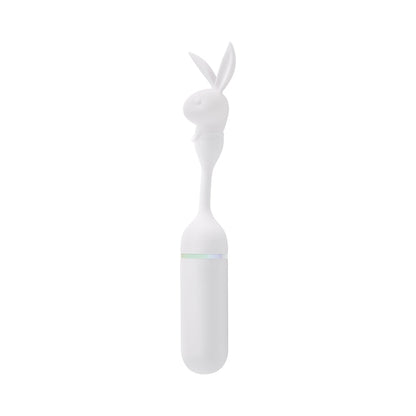 Playboy Lucky Charm White Vibrating Rabbit – Dual-Ended with 10 Vibration Speeds