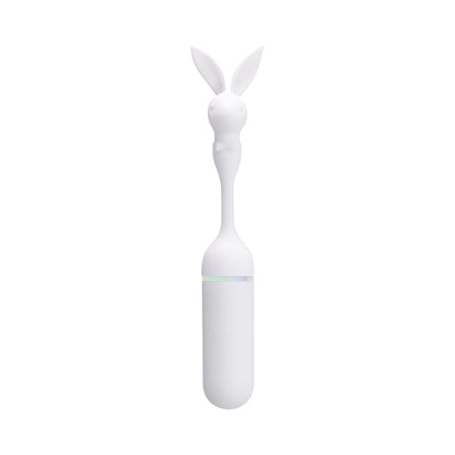 Playboy Lucky Charm White Vibrating Rabbit – Dual-Ended with 10 Vibration Speeds