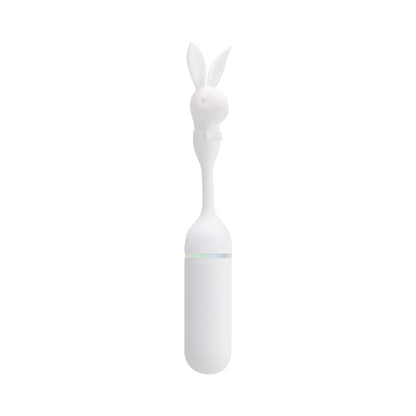 Playboy Lucky Charm White Vibrating Rabbit – Dual-Ended with 10 Vibration Speeds