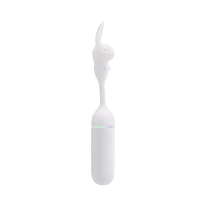 Playboy Lucky Charm White Vibrating Rabbit – Dual-Ended with 10 Vibration Speeds