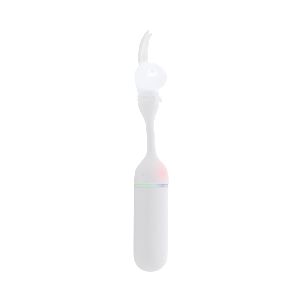 Playboy Lucky Charm White Vibrating Rabbit – Dual-Ended with 10 Vibration Speeds